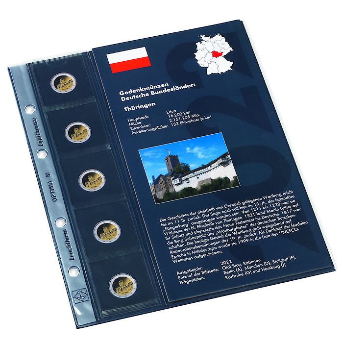 Nachtrag 2021 für Classic-Album für dt. 2-Euro-Gedenkmünzen  „Sachsen-Anhalt“