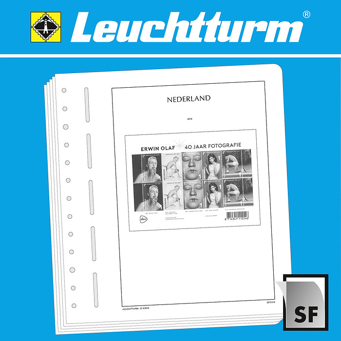 Leuchtturm Nachtrag mit Klemmtaschen Niederlande Kleinbogen  2019