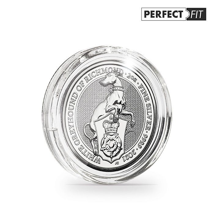 Münzkapseln ULTRA Perfect Fit für 2 oz. Queen's Beasts Silver (38,61 mm), 10er-Pack