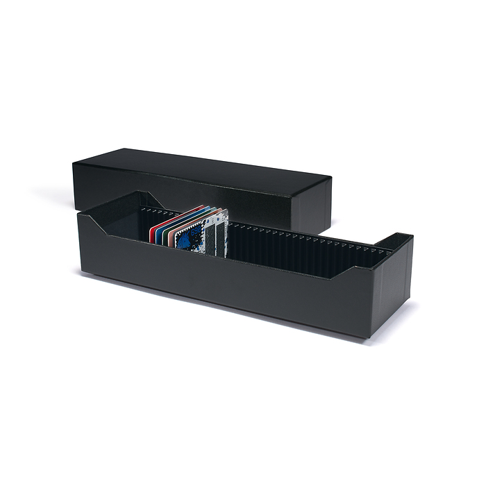 Logik Archivbox für 40 Goldbarren im Blister oder Coin Cards, Querformat, schwarz