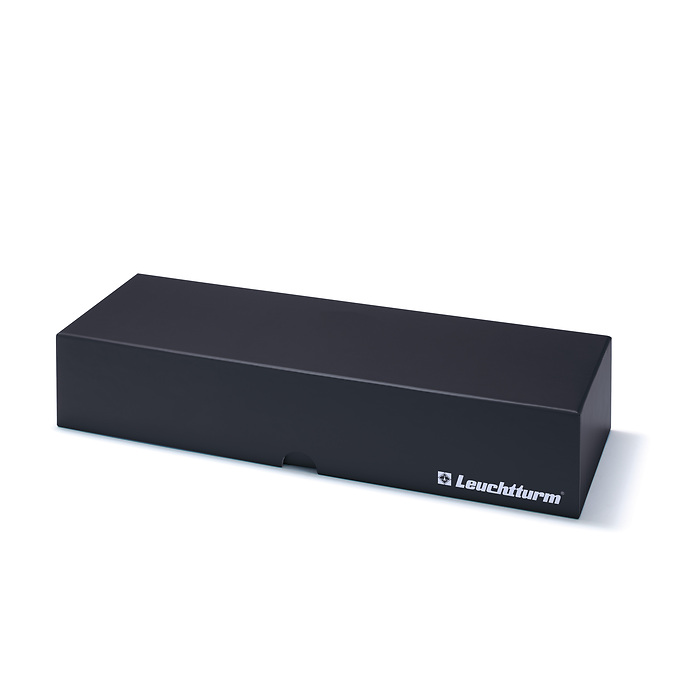 Logik Archivbox für 40 Goldbarren im Blister oder Coin Cards, Querformat, schwarz