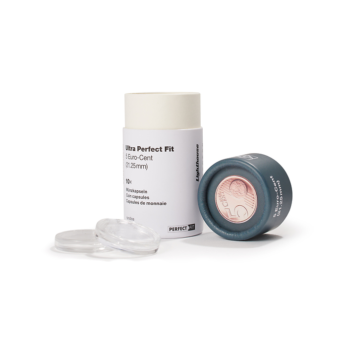 Ultra Perfect Fit Münzkapseln für 5 Euro-Cent (21,25 mm), 10er-Pack