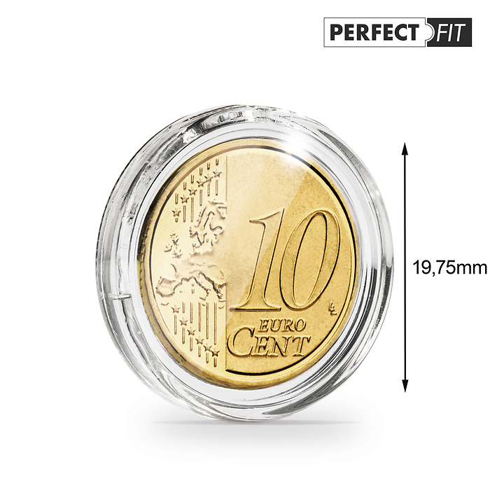 Ultra Perfect Fit Münzkapseln für 10 Euro-Cent (19,75 mm), 10er-Pack