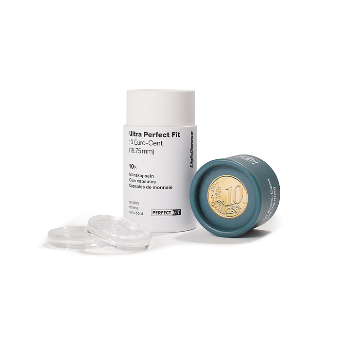 Ultra Perfect Fit Münzkapseln für 10 Euro-Cent (19,75 mm), 10er-Pack