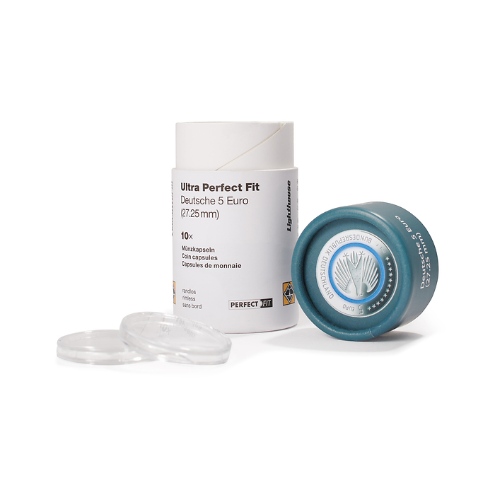 Ultra Perfect Fit Münzkapseln  für deutsche 5 Euro (27,25 mm), 10er-Pack
