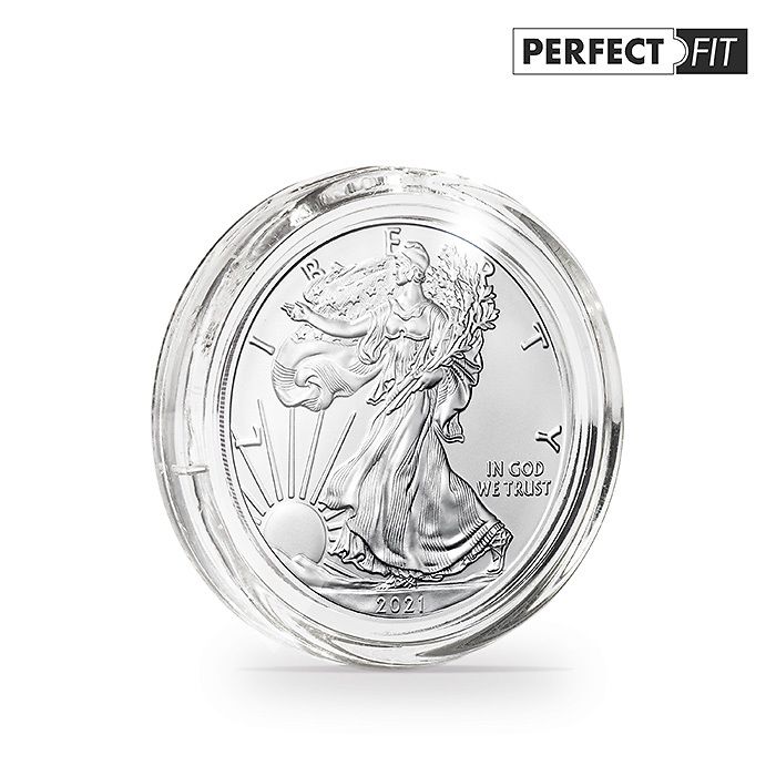 Münzkapseln ULTRA Perfect Fit  für 1 oz. Silber 40,6 mm(z.B.American Eagle), 10er-Pack