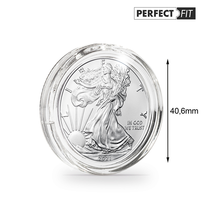 Ultra Perfect Fit Münzkapseln für 1 oz. American Eagle Silber (40,6 mm), 10er-Pack
