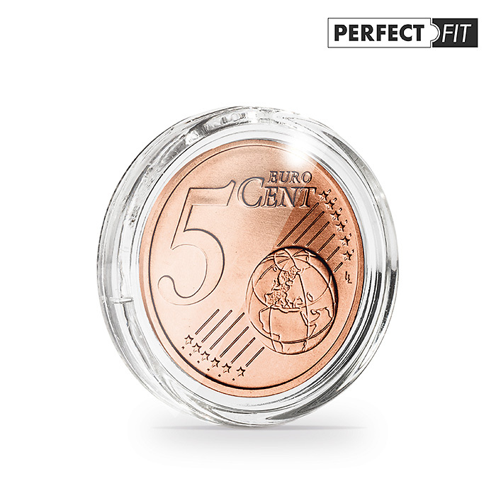 Münzkapseln Ultra Perfect Fit für 5 Euro-Cent (21,25 mm), 100er-Pack