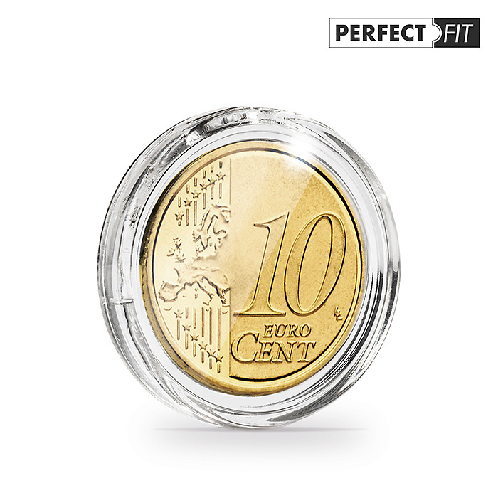 Münzkapseln Ultra Perfect Fit für 10 Euro-Cent (19,75 mm), 100er-Pack