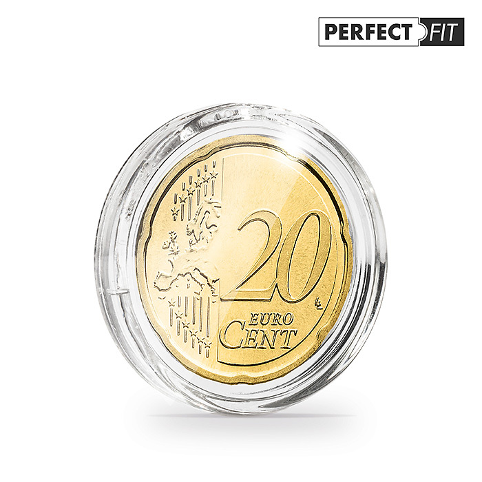 Münzkapseln Ultra Perfect Fit für 20 Euro-Cent (22,25 mm), 100er-Pack