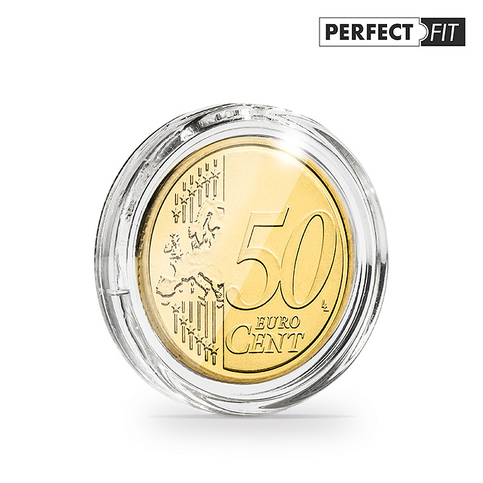 Münzkapseln Ultra Perfect Fit für 50 Euro-Cent (24,25 mm), 100er-Pack