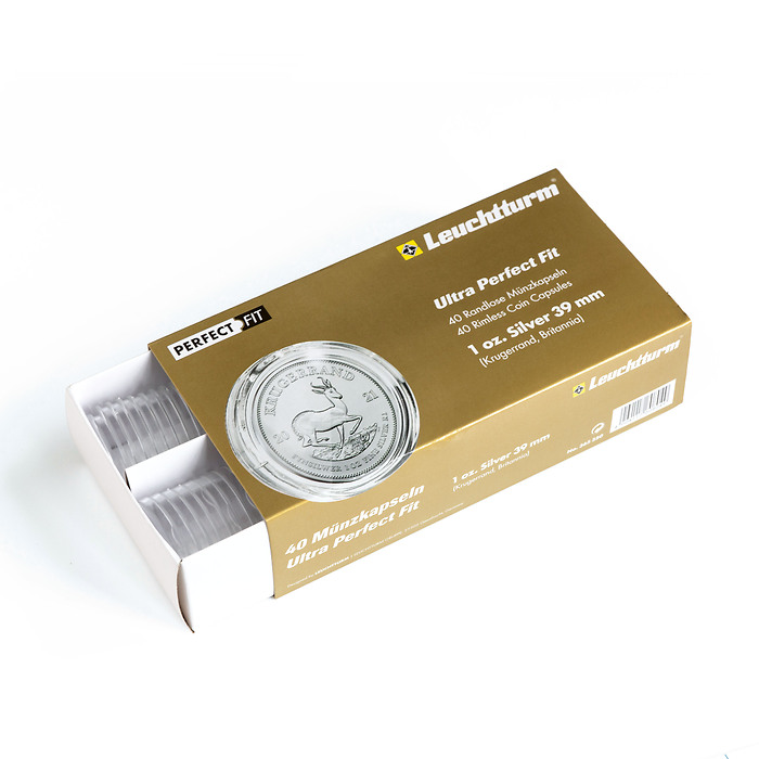 Ultra Perfect Fit Münzkapseln für 1 oz.Krügerrand Silber (38.73 mm), 40er-Pack