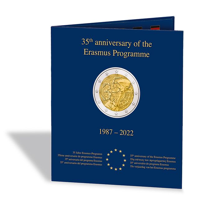 Münzalbum PRESSO Erasmus für 23 x 2 Euro Münzen 2022