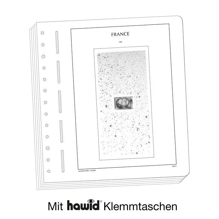 Leuchtturm Nachtrag mit Klemmtaschen Frankreich Blocks Souvenir Philatelie 2021