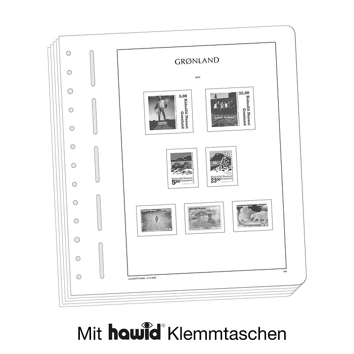 Leuchtturm Vordruckblätter mit Klemmtaschen Grönland 2020-2025