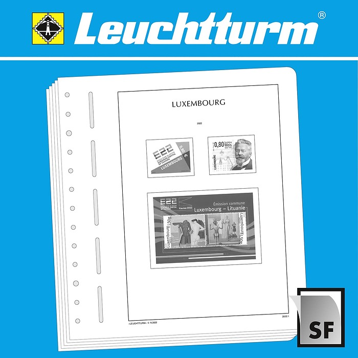 Leuchtturm Vordruckblätter mit Klemmtaschen Luxemburg 2020-2024
