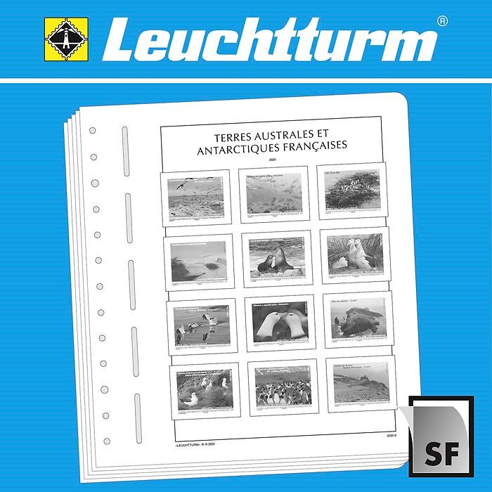 Leuchtturm Vordruckblätter mit Klemmtaschen Französisch Antarktis (T.A.A.F.) 2020-2025
