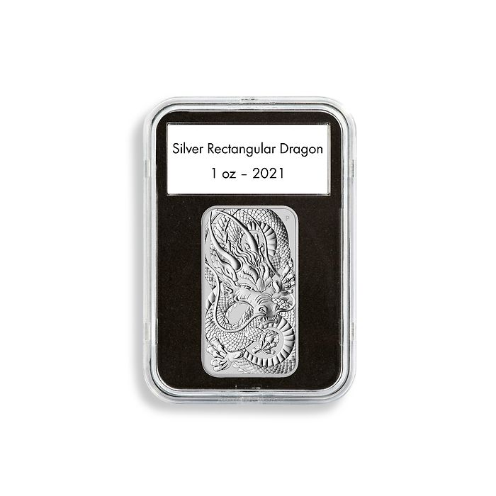 Münzkapseln QUICKSLAB 47,6 x 27,6 mm für 1 oz. Silber Rectangular Dragon, 5er Pack