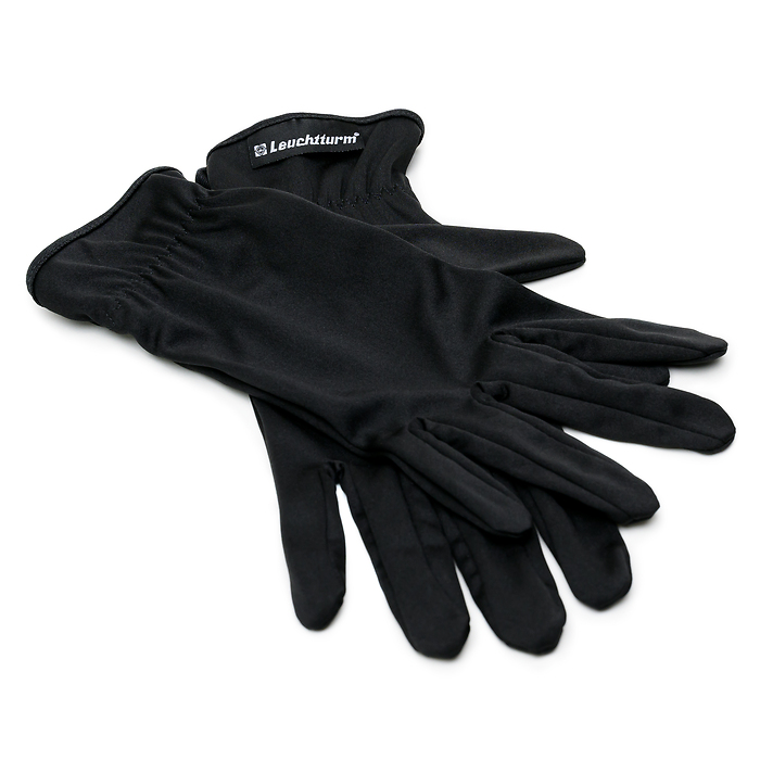 Münzhandschuhe aus Mikrofaser, Größe L, 1 Paar, Schwarz
