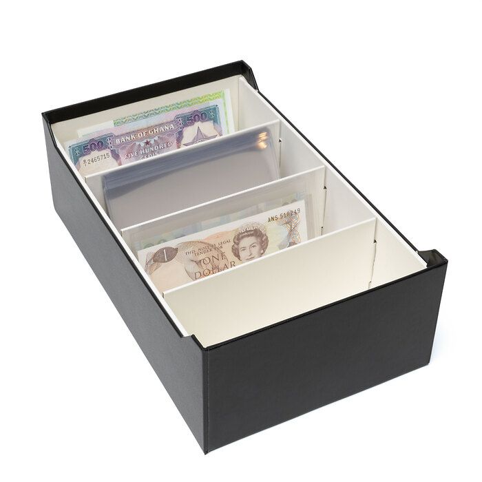 Archivbox LOGIK für 500 Banknoten, schwarz