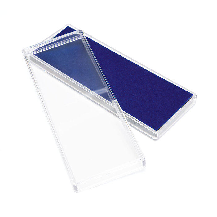 Leuchtturm Capsule Per Ordini E Medaglie – 5 Pezzi – 138x53x20 Mm – Blu Con Inserti In Velluto