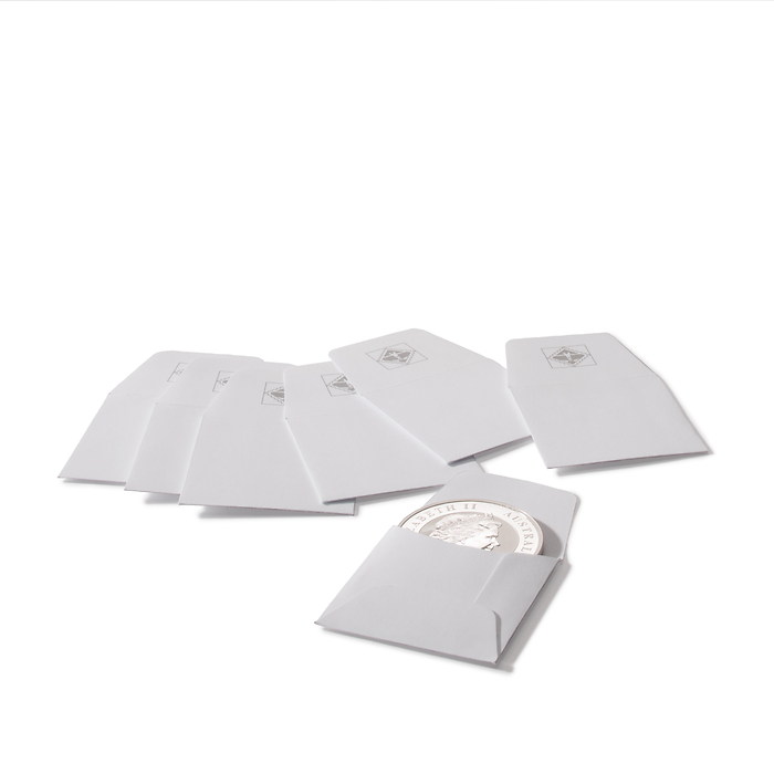 Numentum Münzentaschen für 1 Münze bis 46mm aus Papier, 100er Pack