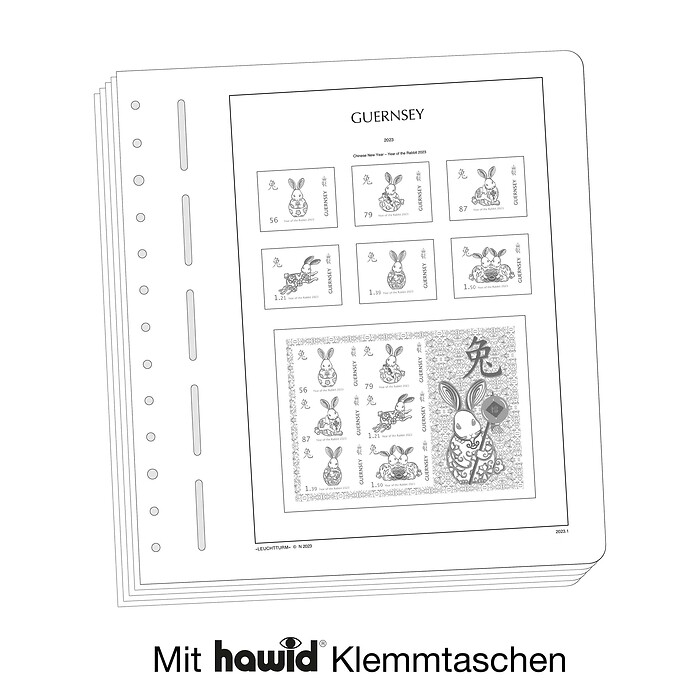 Leuchtturm Nachtrag mit Klemmtaschen Guernsey 2023