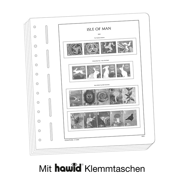 Leuchtturm Nachtrag mit Klemmtaschen Isle of Man 2023