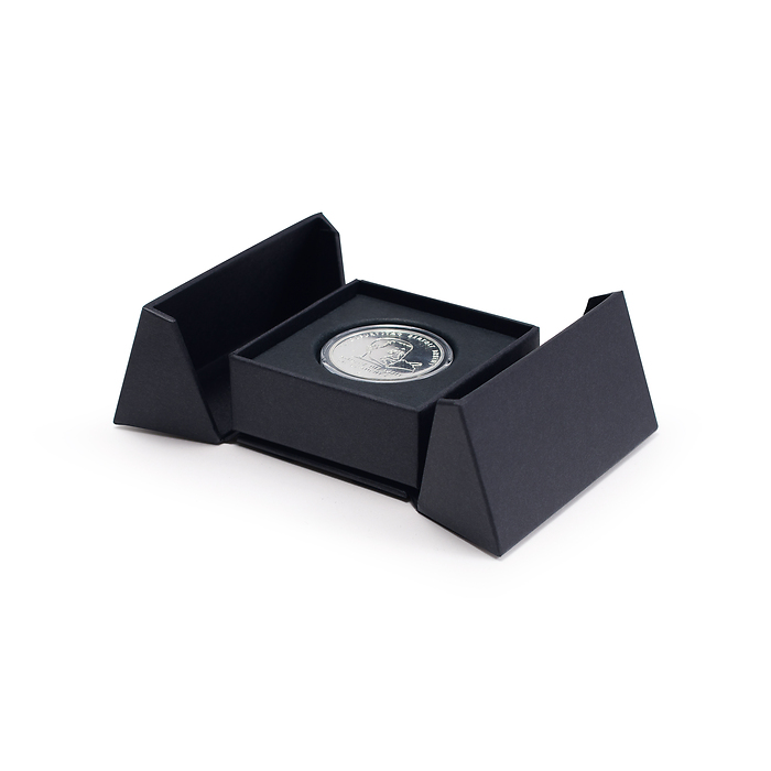 Porta Münzetui für eine runde Münzkapsel 33 mm, schwarz