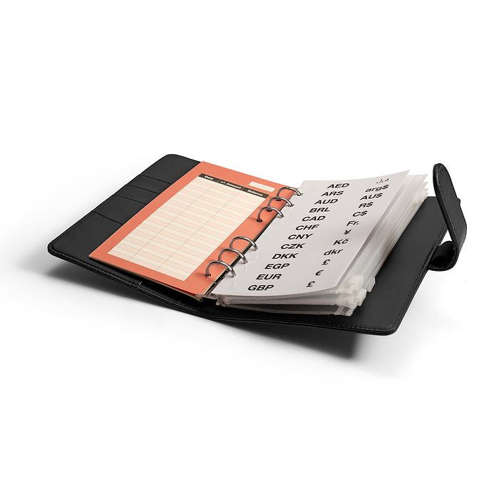Tokyo Black - Travel Money Ringbinder inkl. 5 Hüllen