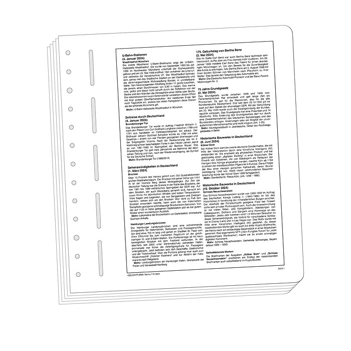 Leuchtturm Memo-Nachtrag Deutschland 2024