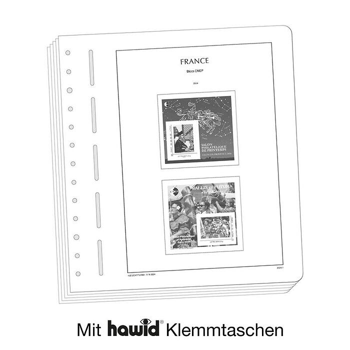 Leuchtturm Nachtrag mit Klemmtaschen Frankreich Blocks CNEP 2024