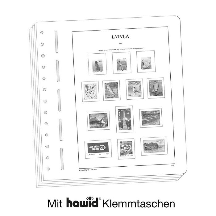 Leuchtturm Nachtrag mit Klemmtaschen Lettland 2024