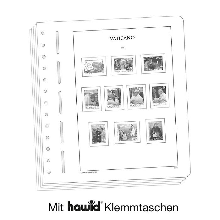 Leuchtturm Nachtrag mit Klemmtaschen Vatikanstaat 2024