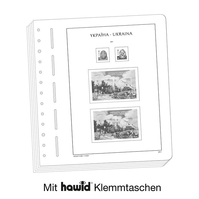 Leuchtturm Nachtrag mit Klemmtaschen Ukraine 2024