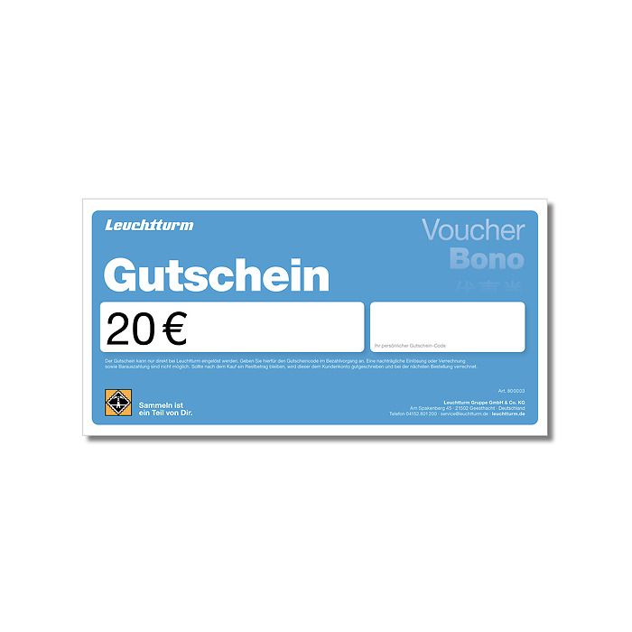 Geschenk-Gutschein LEUCHTTURM 20 Euro