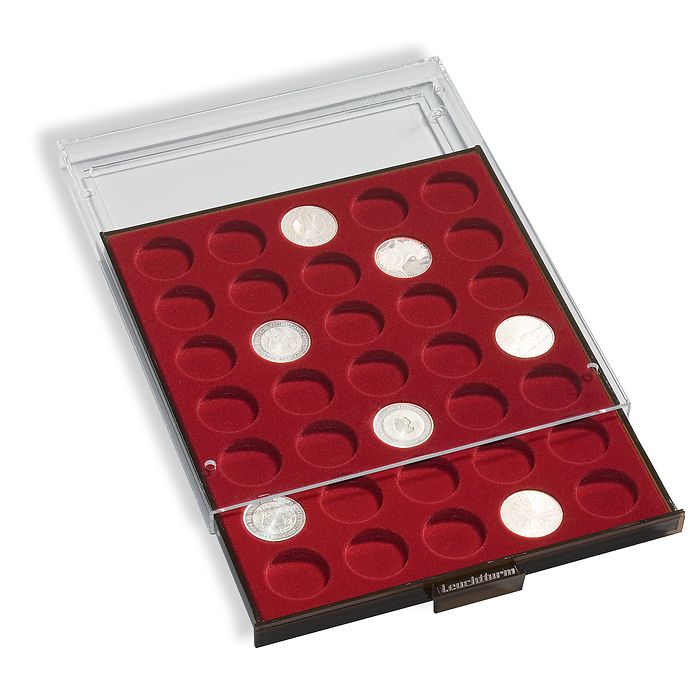 Münzboxen mit runden Einteilungen