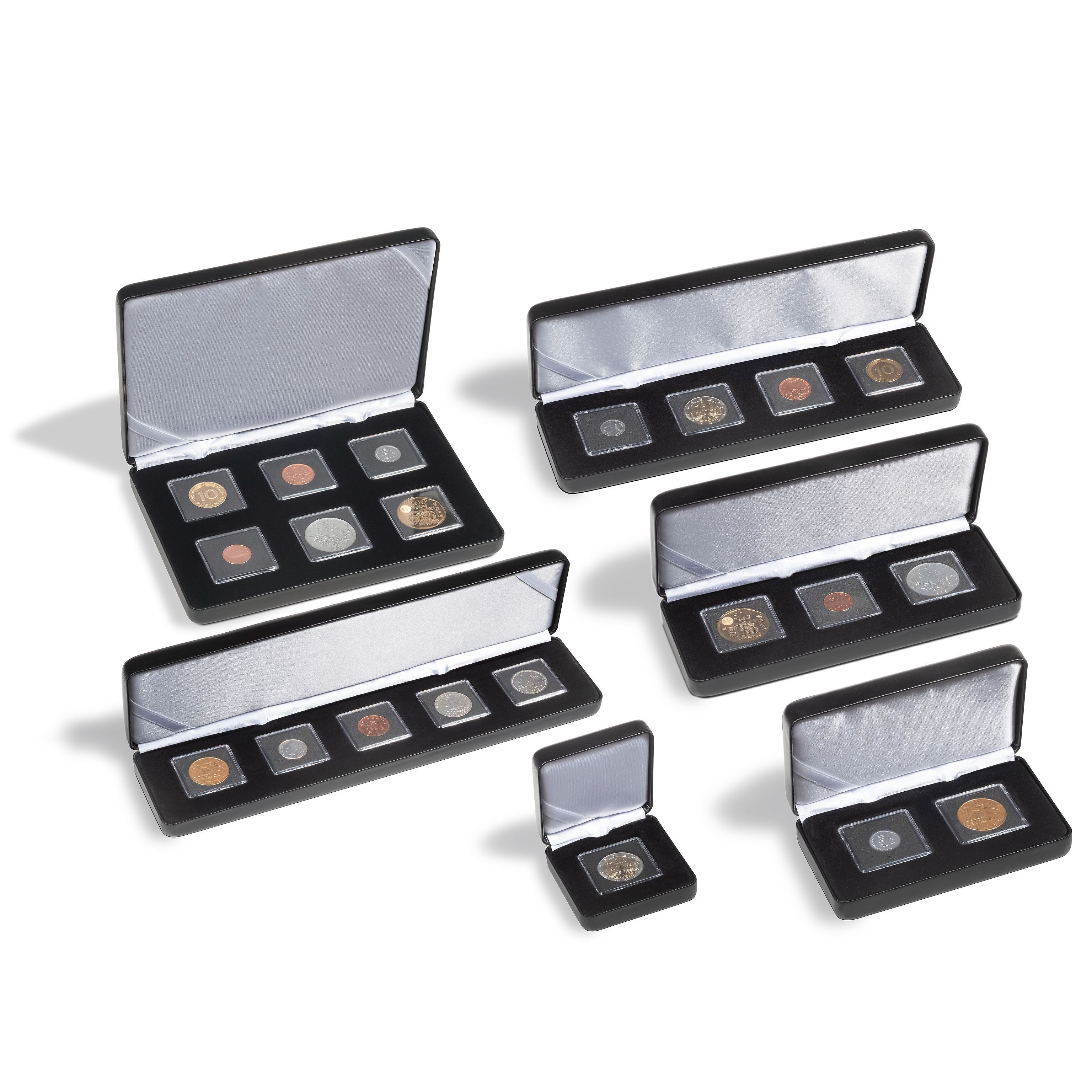 Leuchtturm Münzetui NOBILE36 – Metall, Für Münzen Bis 36 Mm, Schwarze Samteinlage