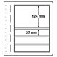 LEUCHTTURM Blankoblätter, 4er Einteilung, 190x124 mm, 190x37 mm, 10er Pack